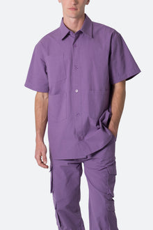 Collared Cargo S x S Shirt | Purple