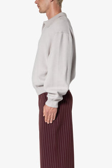 Collared Sweater | Light Grey