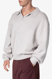 Collared Sweater | Light Grey