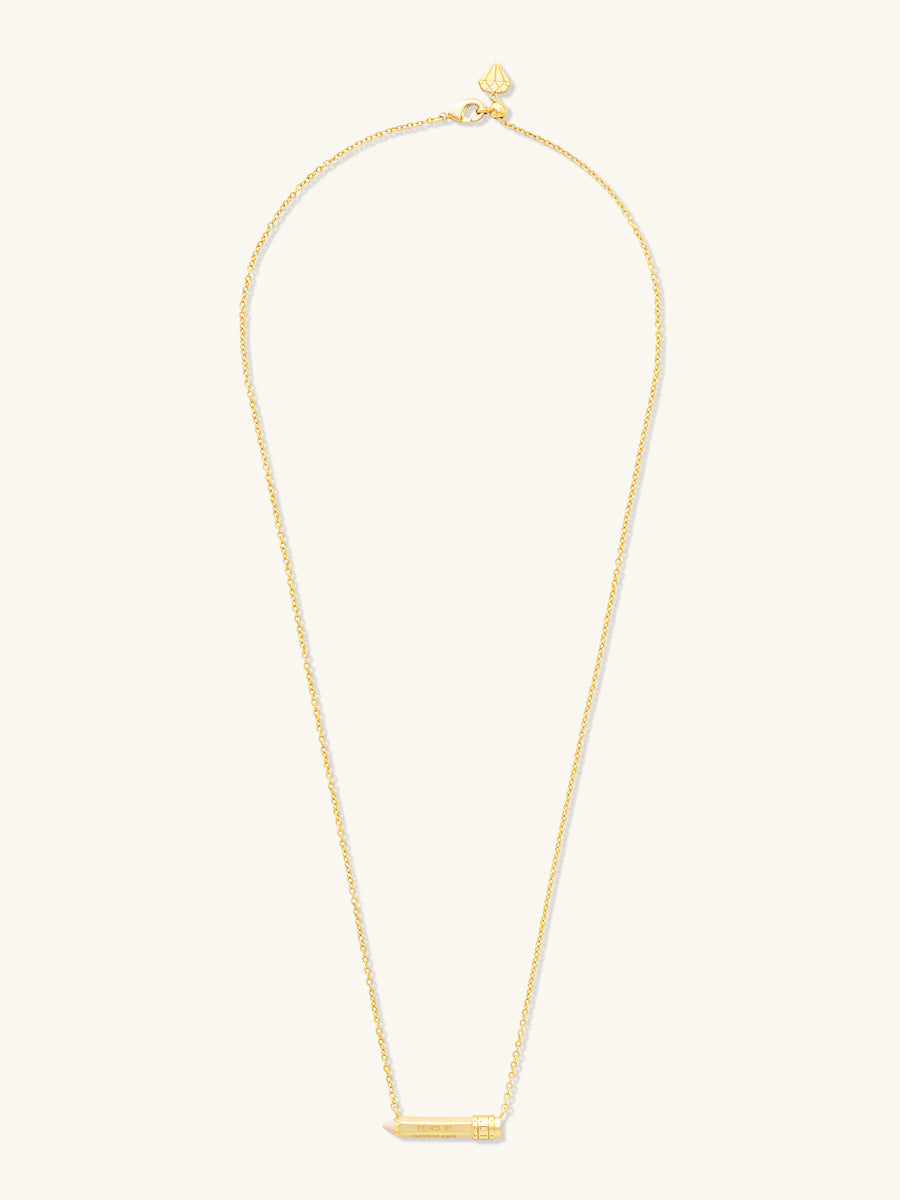 Color Pencil Necklace | 14K Gold Plated Brass