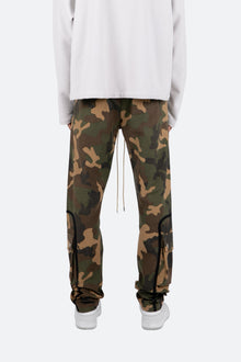 Contrast Taped Cargo Pants | Camo