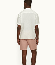 Cornell Linen Tailored Fit Washed Linen Drawcord Shorts | Caramel Pink