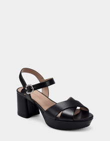 Cosmos Sandal | Black Leather