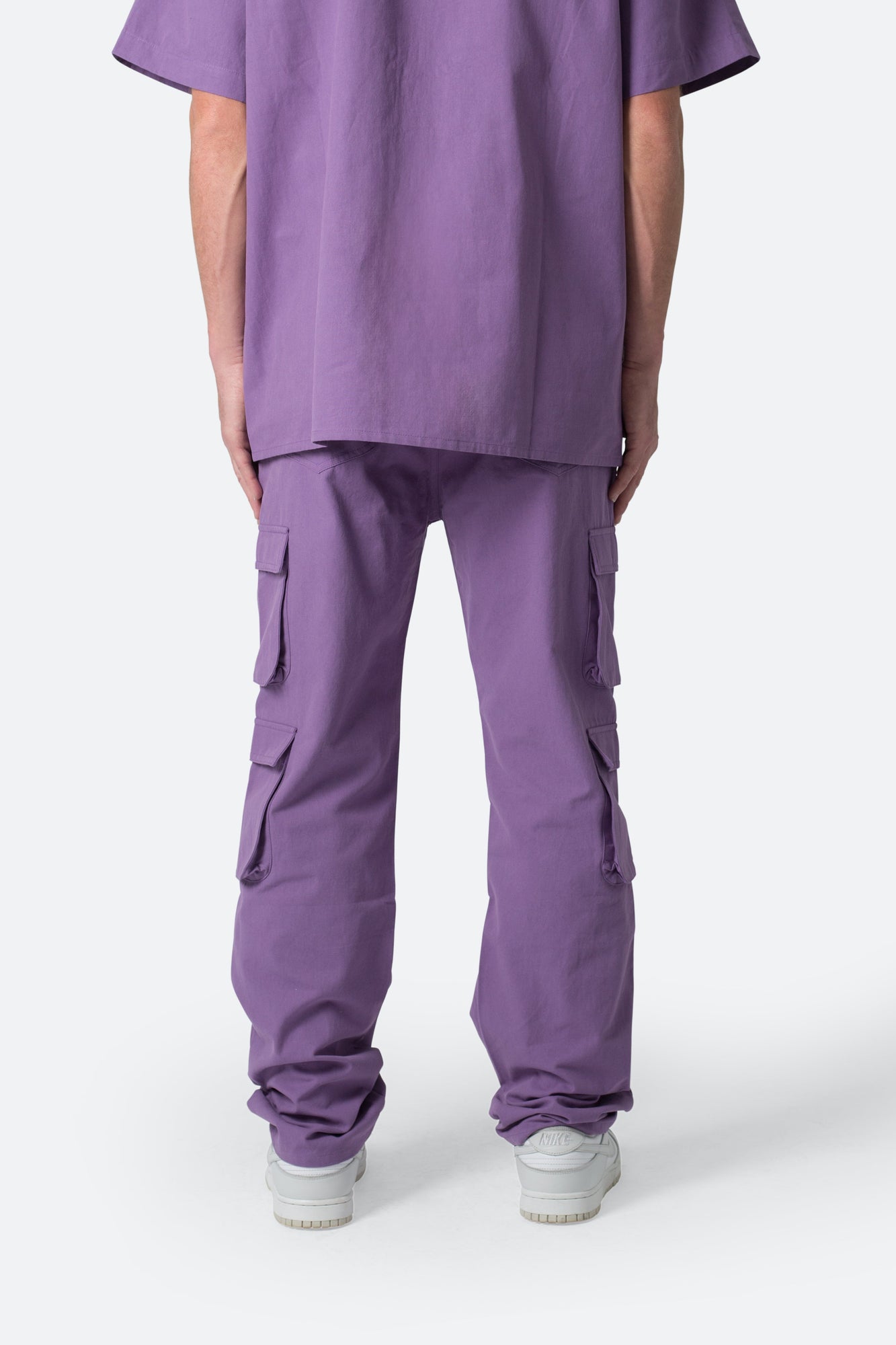 Cotton Cargo Pants | Purple