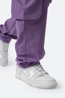 Cotton Cargo Pants | Purple