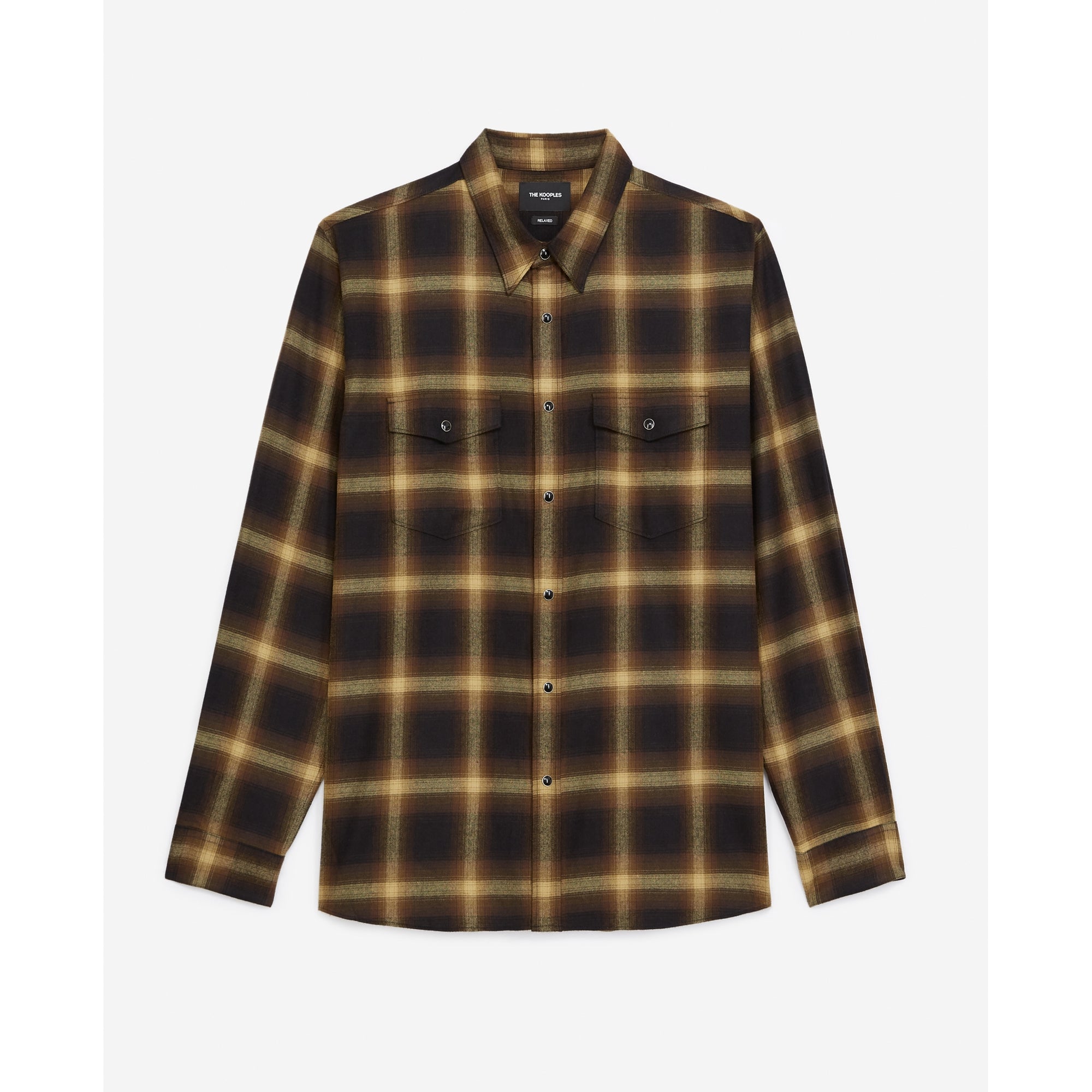 Cotton Shirt With And Checks | Men | Yellow Black