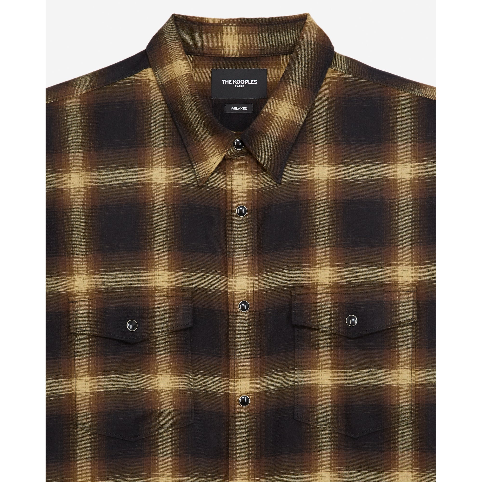 Cotton Shirt With And Checks | Men | Yellow Black