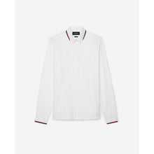 Cotton Twill Shirt With Grosgrain Detail | Men | White