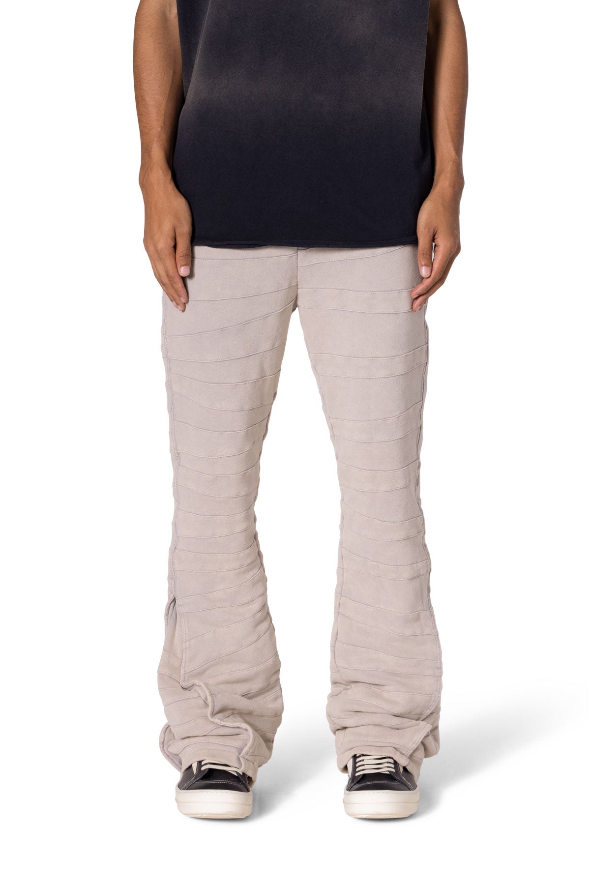 Crease Panel Sweatpants | Grey