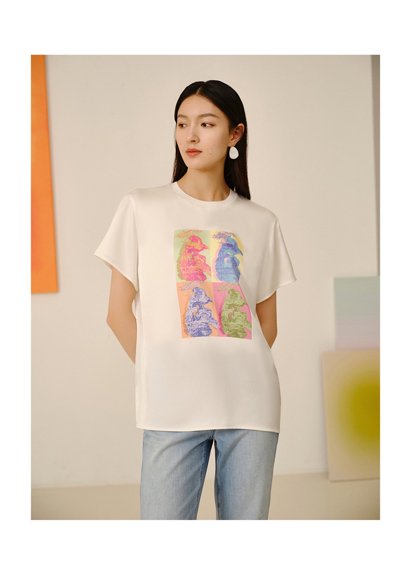 Crepe T-shirt | White