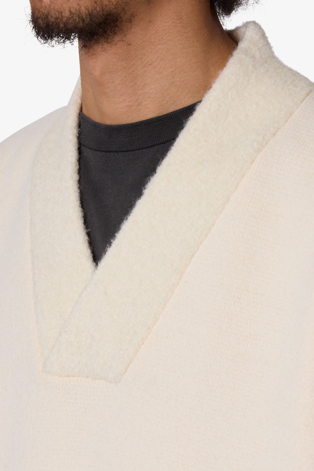 Crew V Neck Sweater | Cream