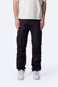 Crinkle Cargo Pants | Black