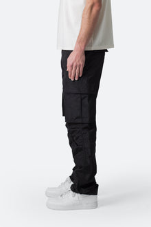 Crinkle Cargo Pants | Black