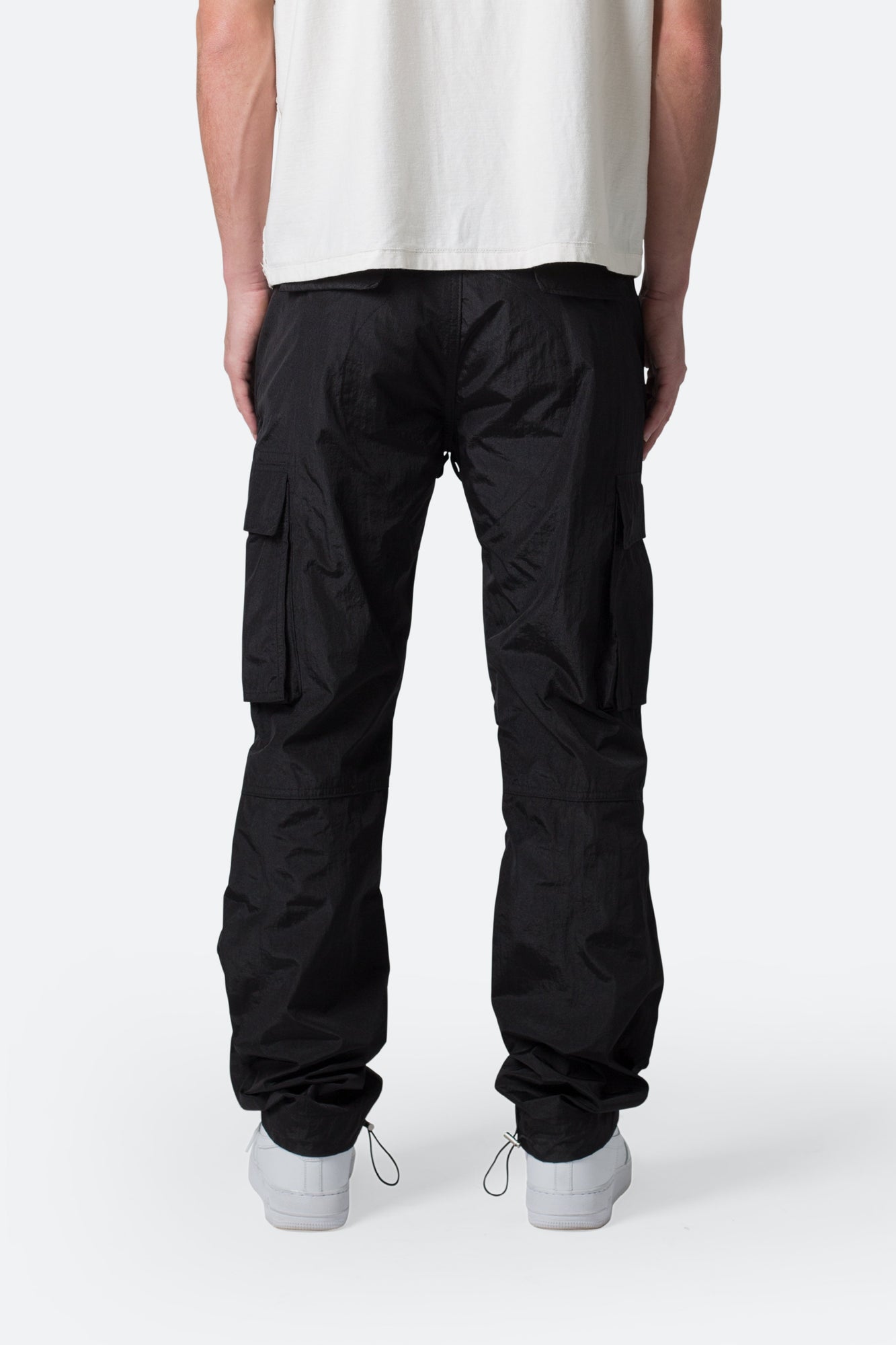 Crinkle Cargo Pants | Black