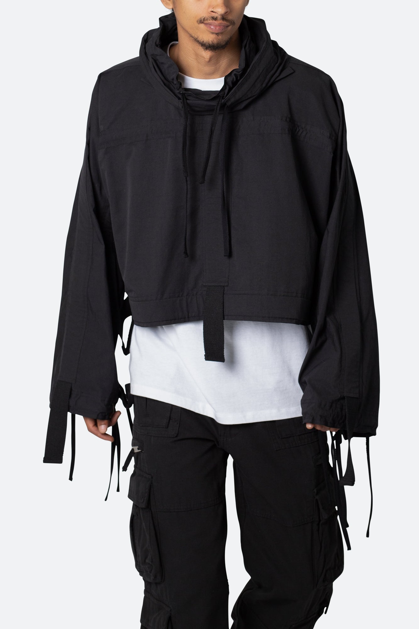 Cropped Strappy Jacket | Black