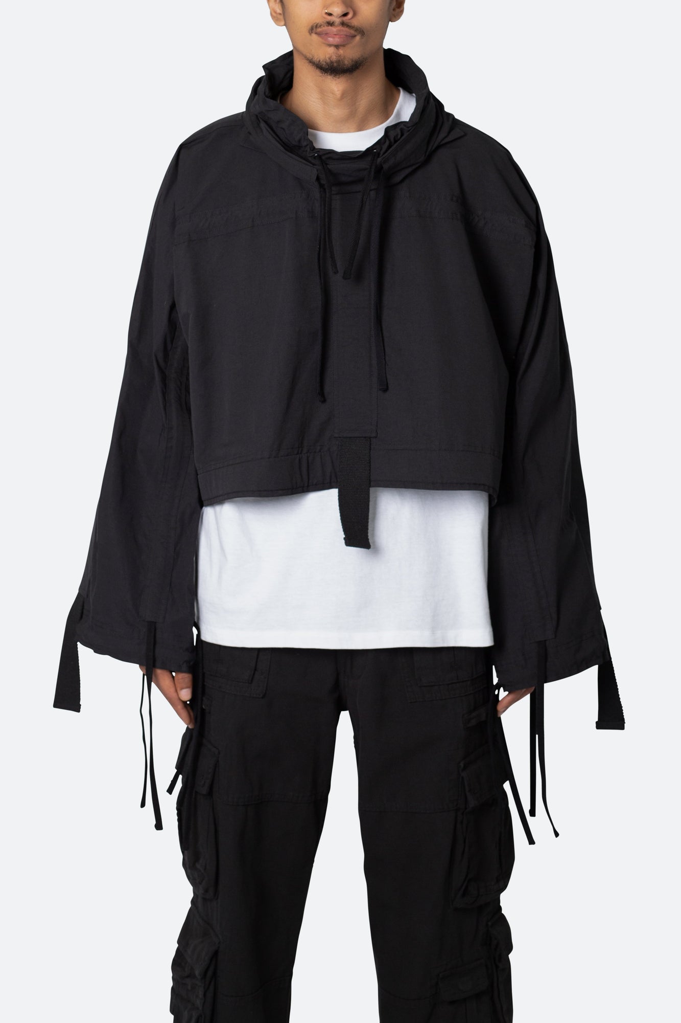 Cropped Strappy Jacket | Black