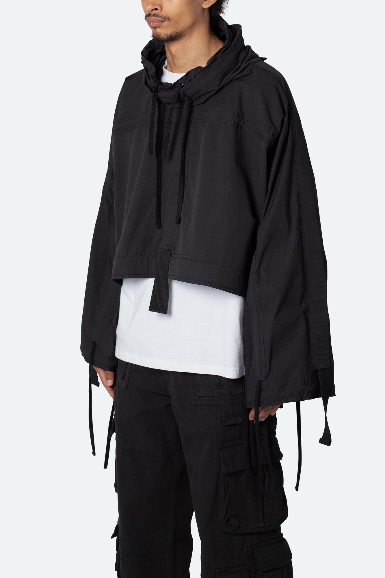 Cropped Strappy Jacket | Black