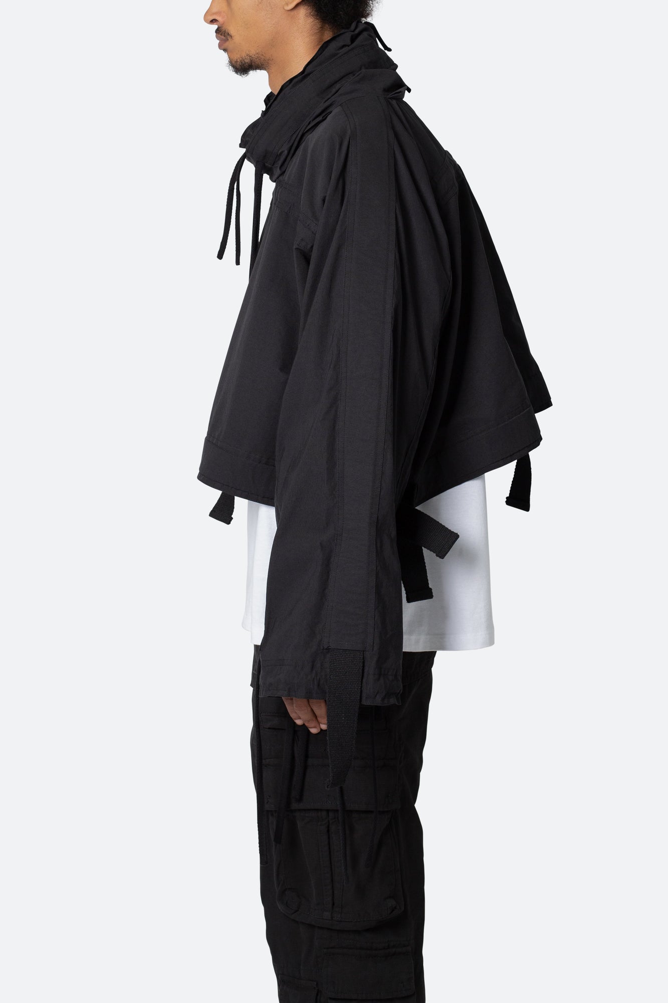 Cropped Strappy Jacket | Black