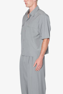 Cropped Woven Shirt | Grey