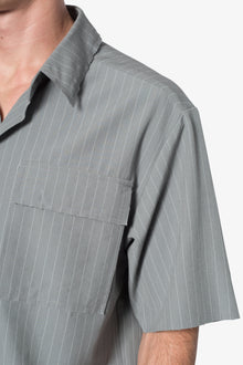 Cropped Woven Shirt | Grey