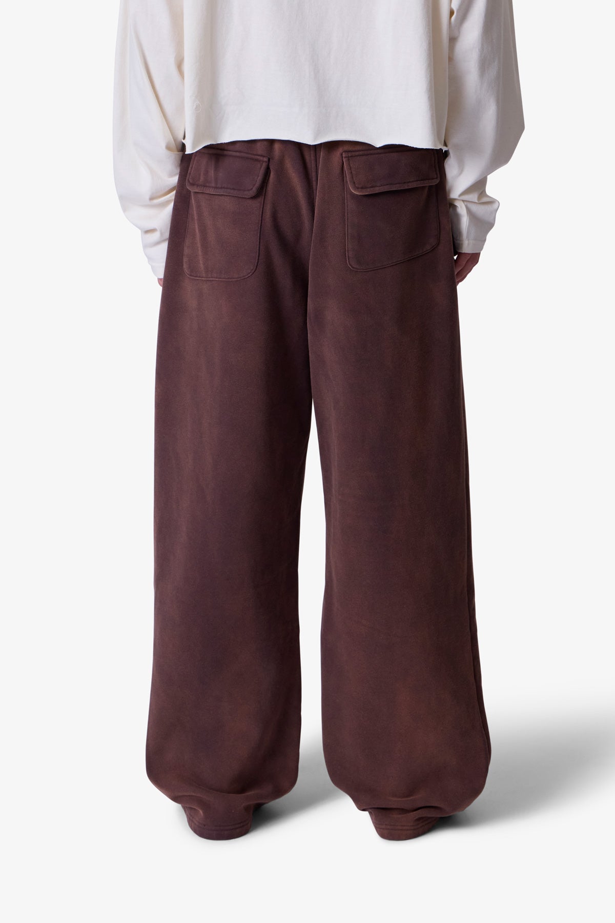 Cross Seamed Sweatpants | Washed Brown