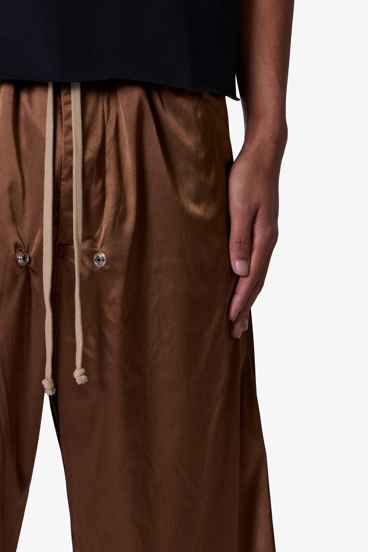 Cupro Rave Pants | Brown