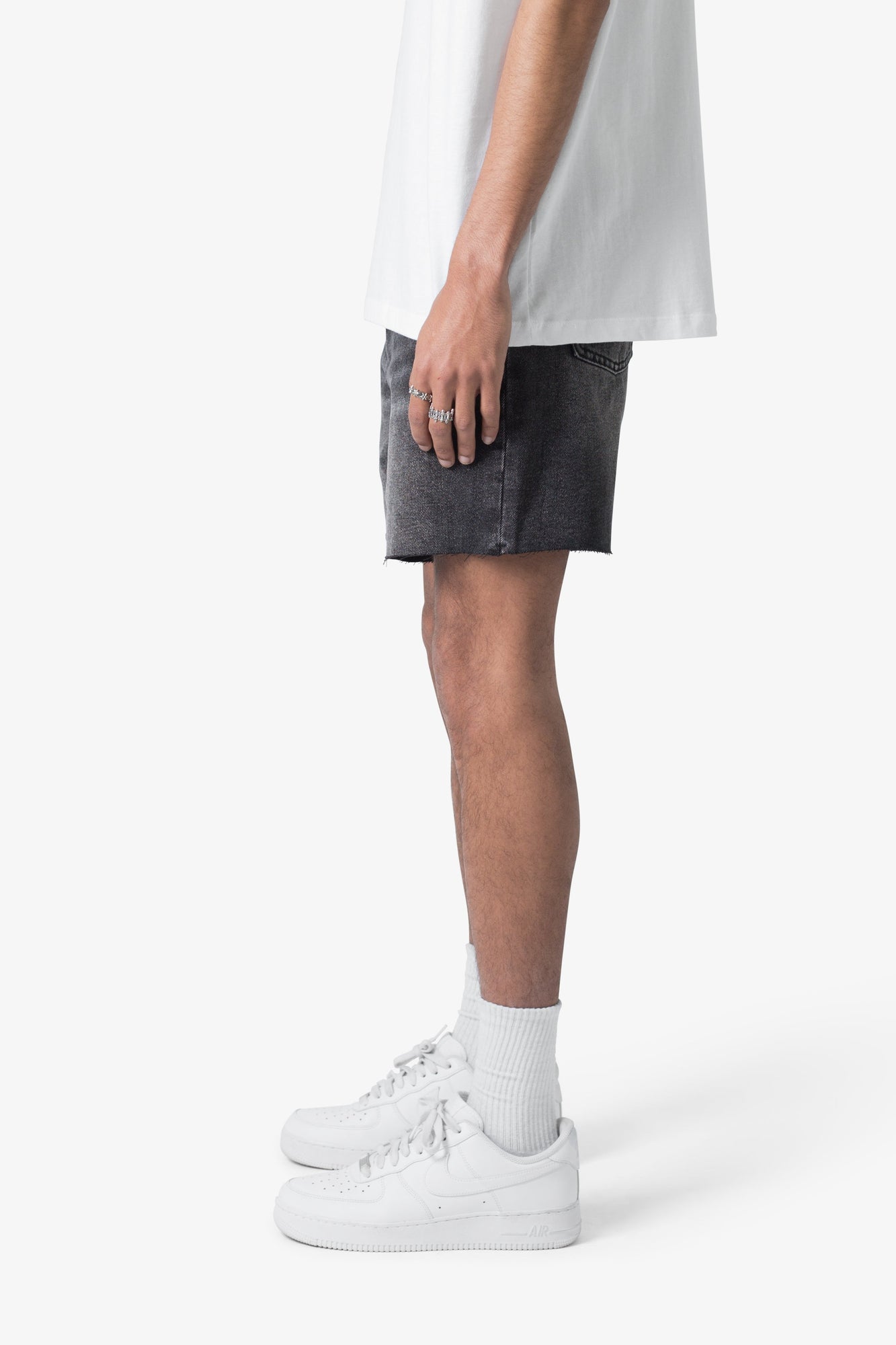 Cut Off Denim Shorts | Black
