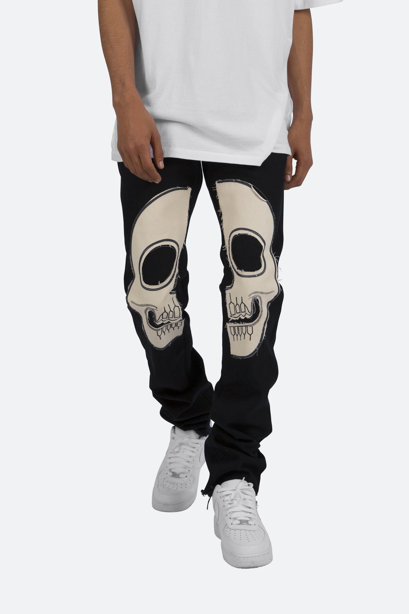 D181 Straight Denim | Black x White