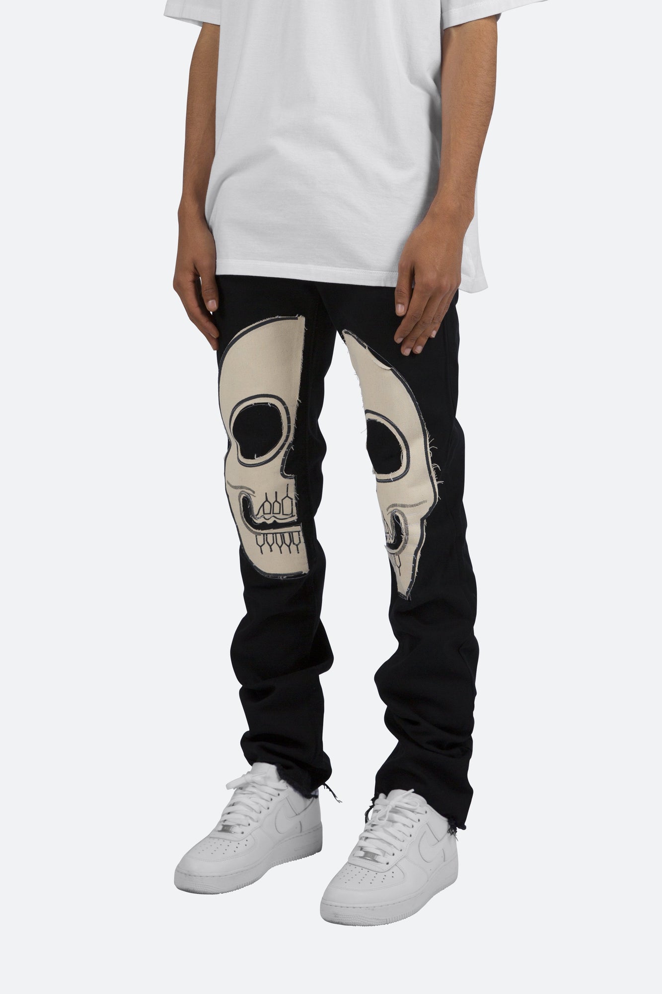 D181 Straight Denim | Black x White