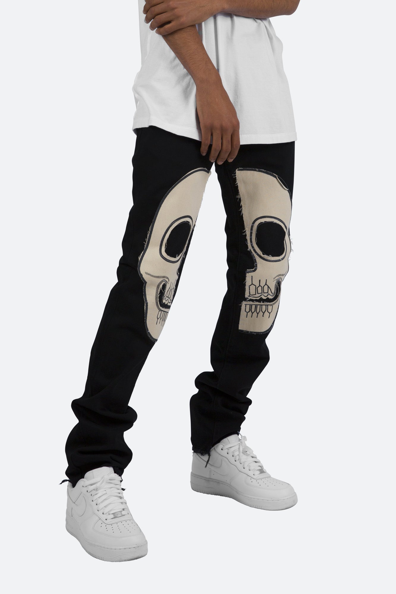 D181 Straight Denim | Black x White