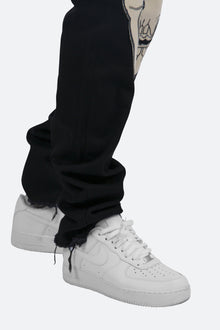 D181 Straight Denim | Black x White