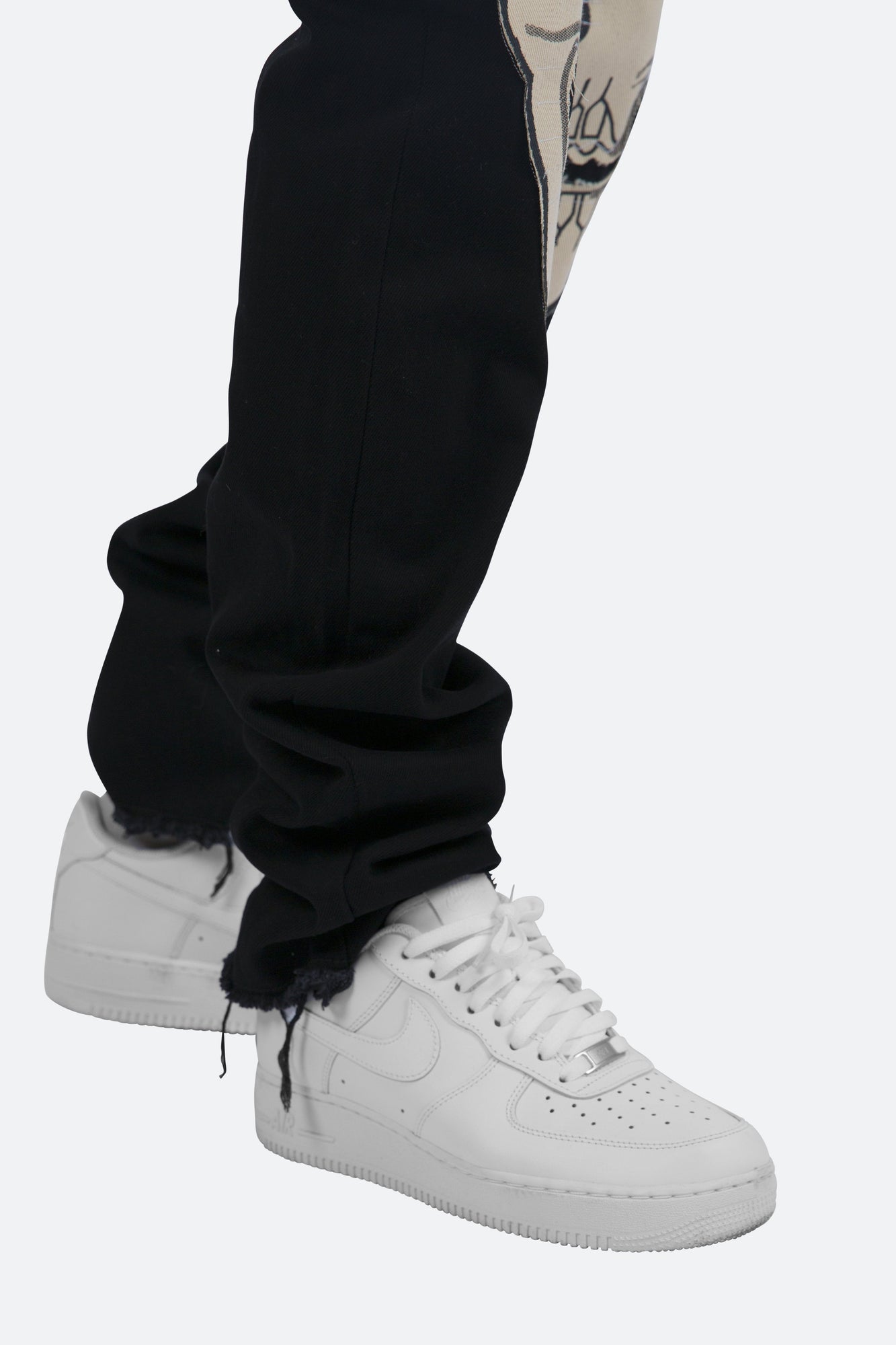 D181 Straight Denim | Black x White