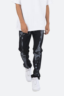 D261 Skeleton Straight Denim | Black x Black