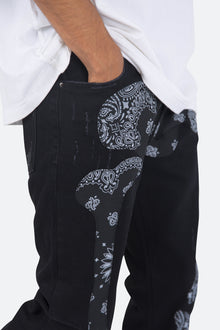 D261 Skeleton Straight Denim | Black x Black