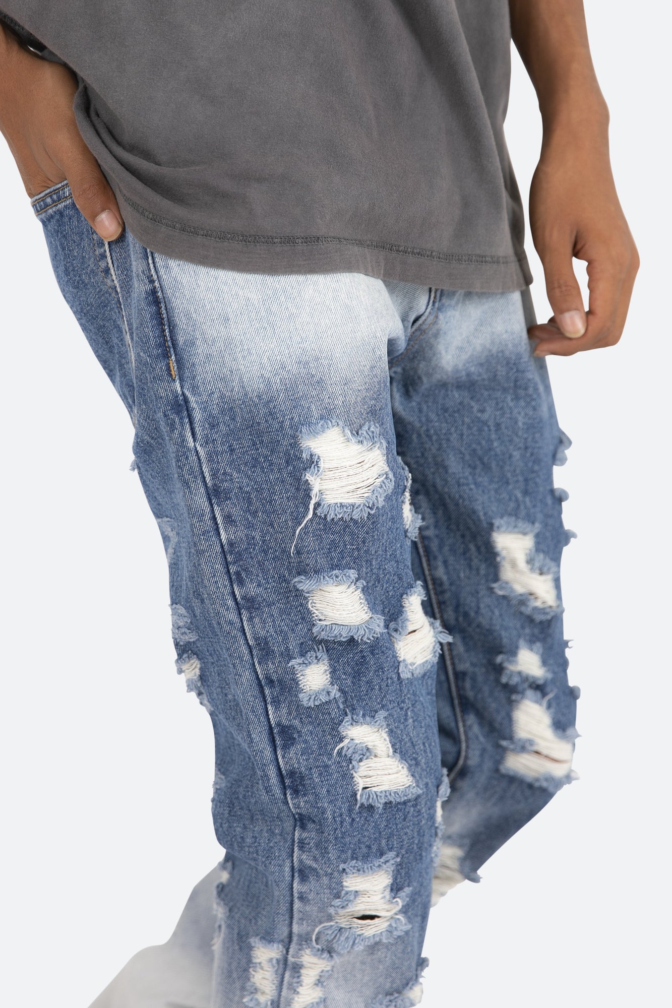 D293 Straight Denim | Blue x Yellow