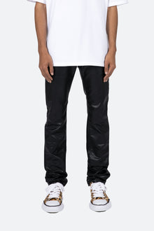 D481 Leather Straight Pants | Black