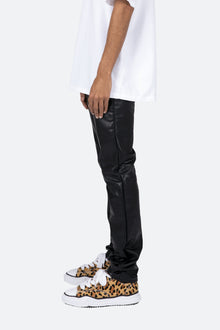 D481 Leather Straight Pants | Black