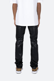 D481 Leather Straight Pants | Black