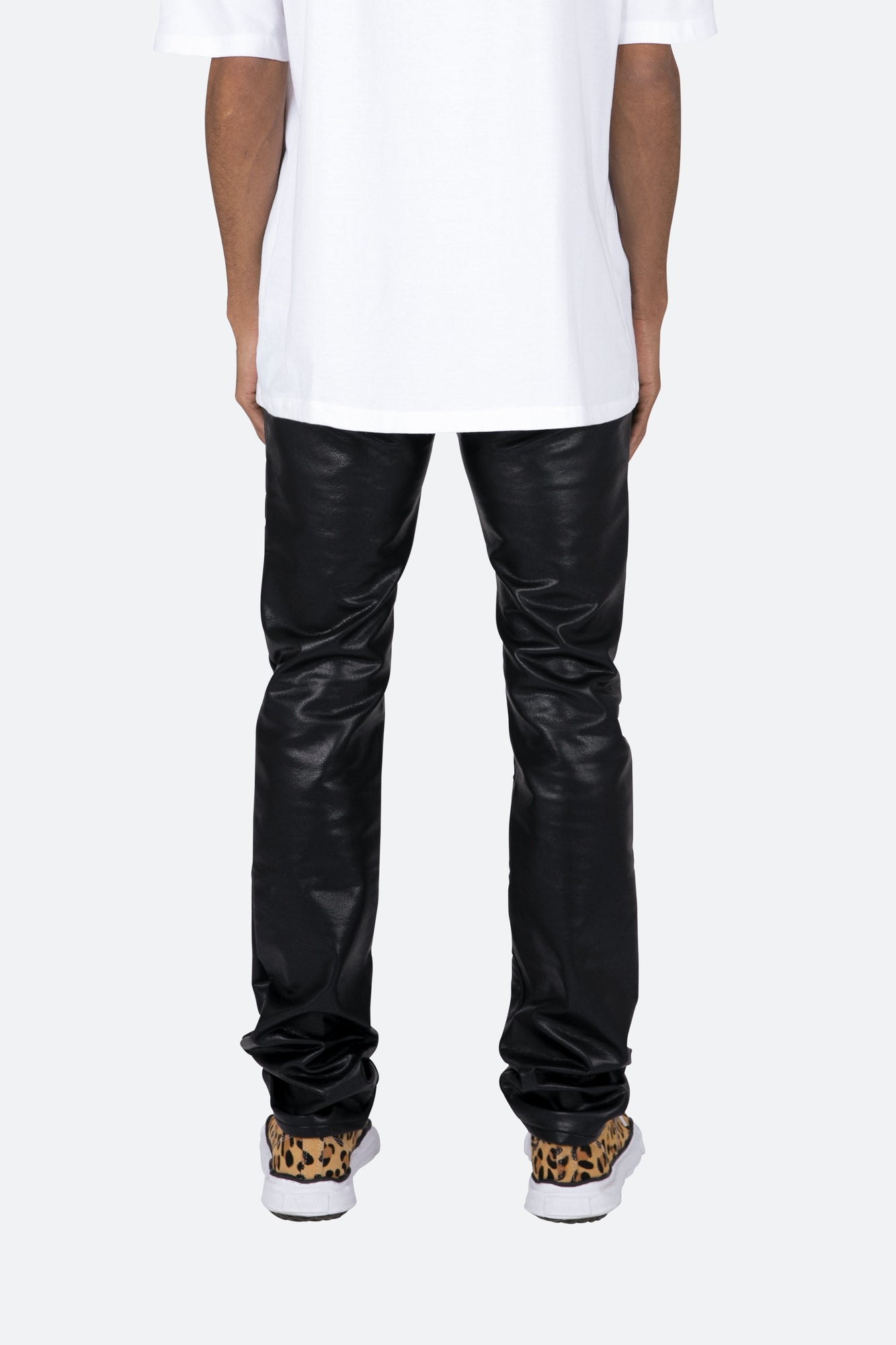 D481 Leather Straight Pants | Black