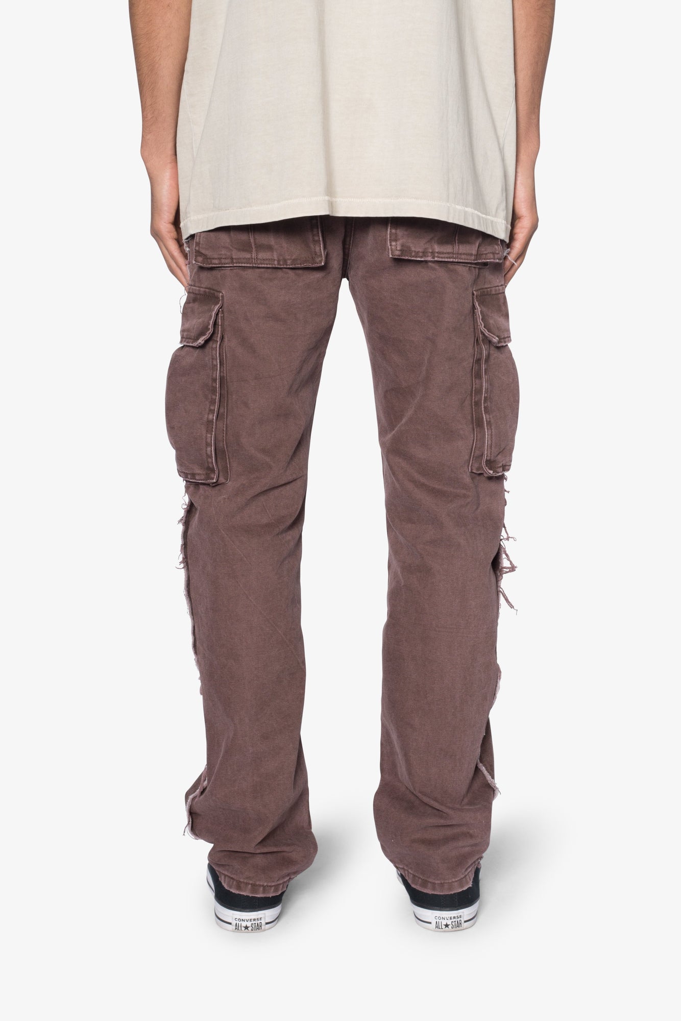 D653 Inside Out Canvas Cargo Pants | Brown
