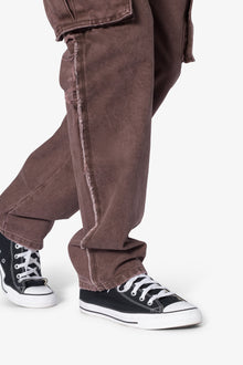 D653 Inside Out Canvas Cargo Pants | Brown