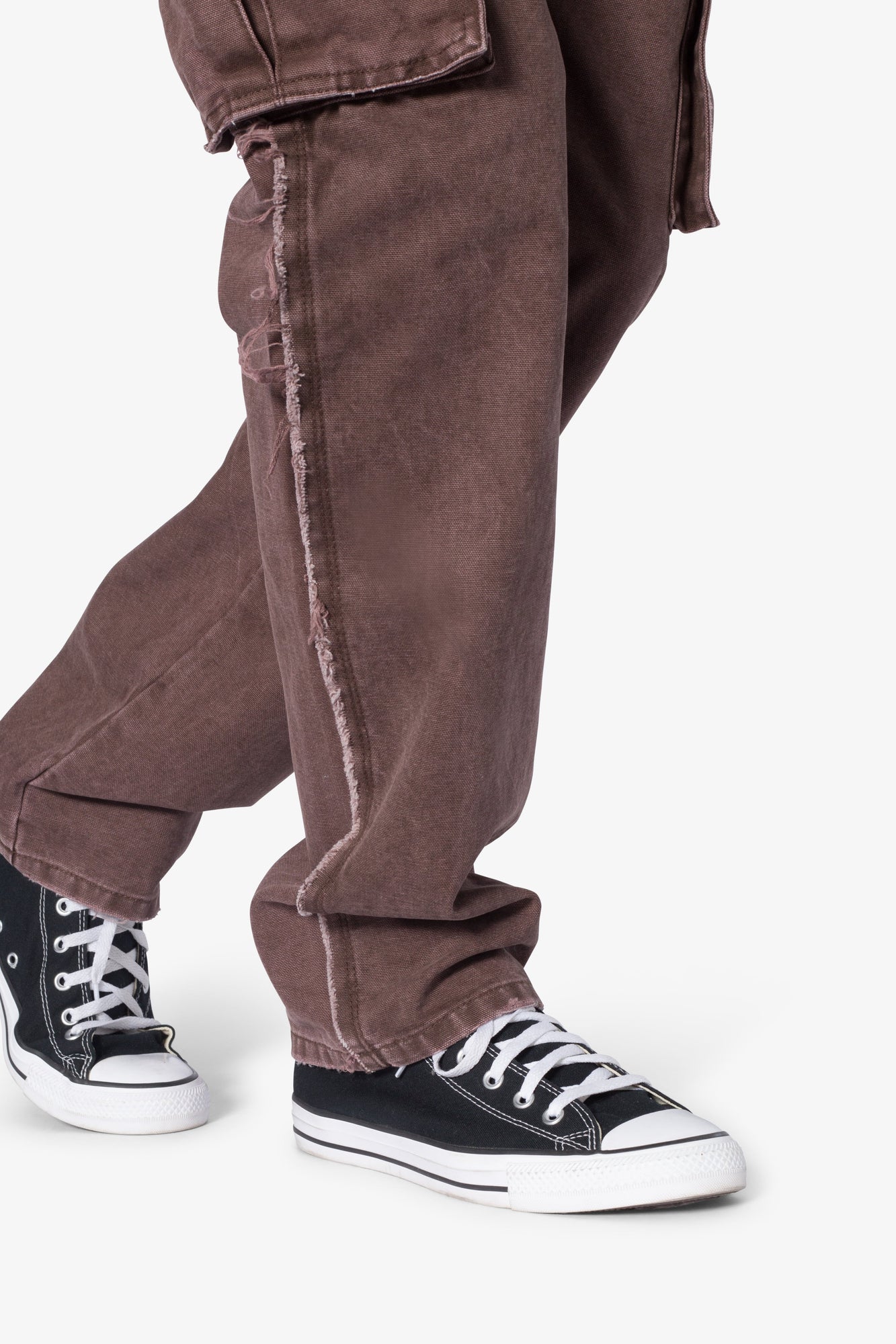 D653 Inside Out Canvas Cargo Pants | Brown