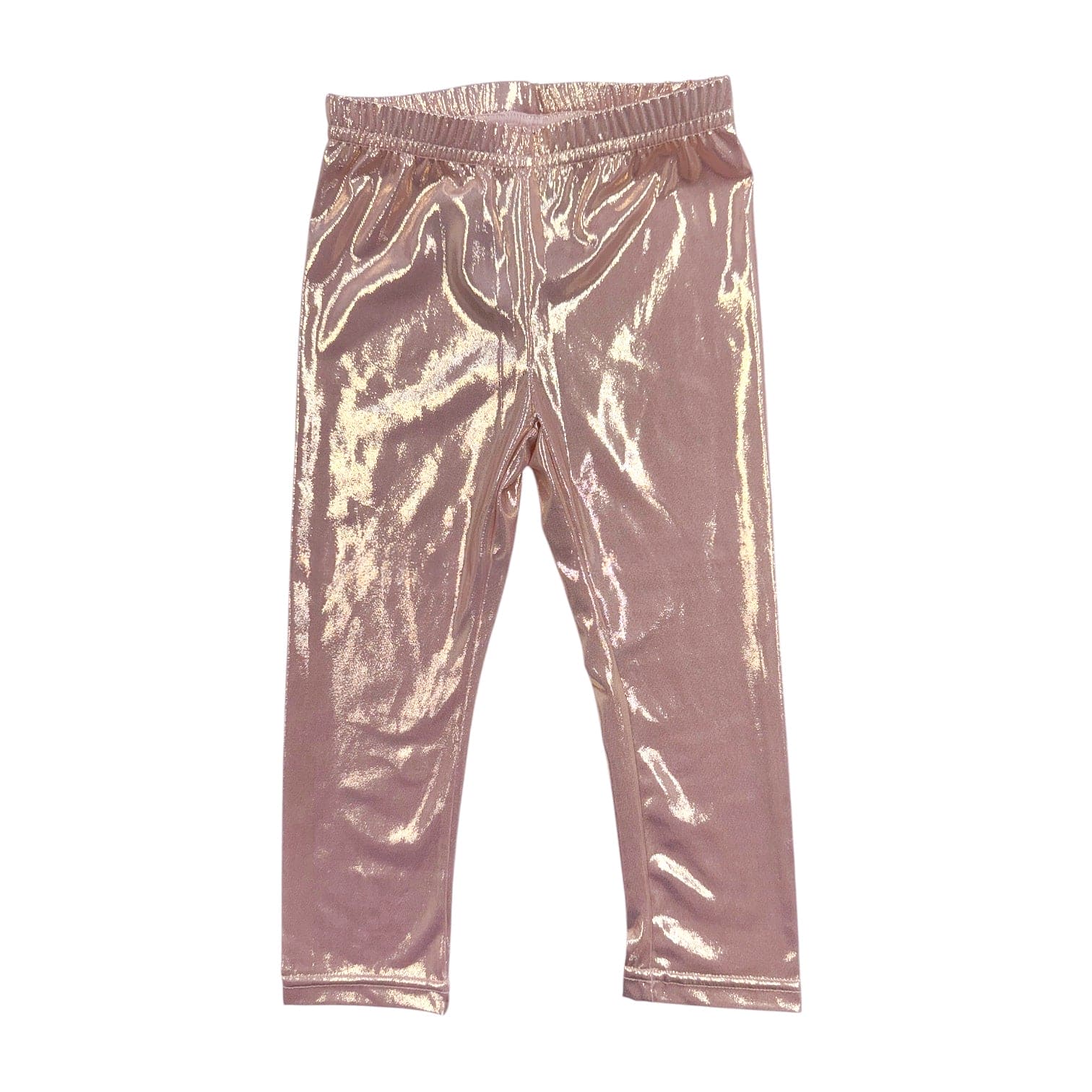 Girl | Metallic Vegan Leather Leggings | Pink