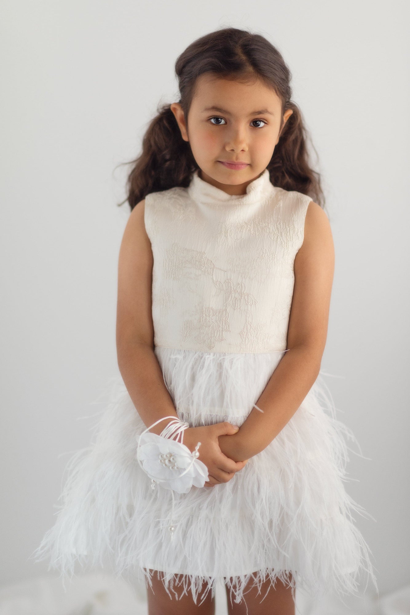 Eliza Ivory Feather Dress | Ivory