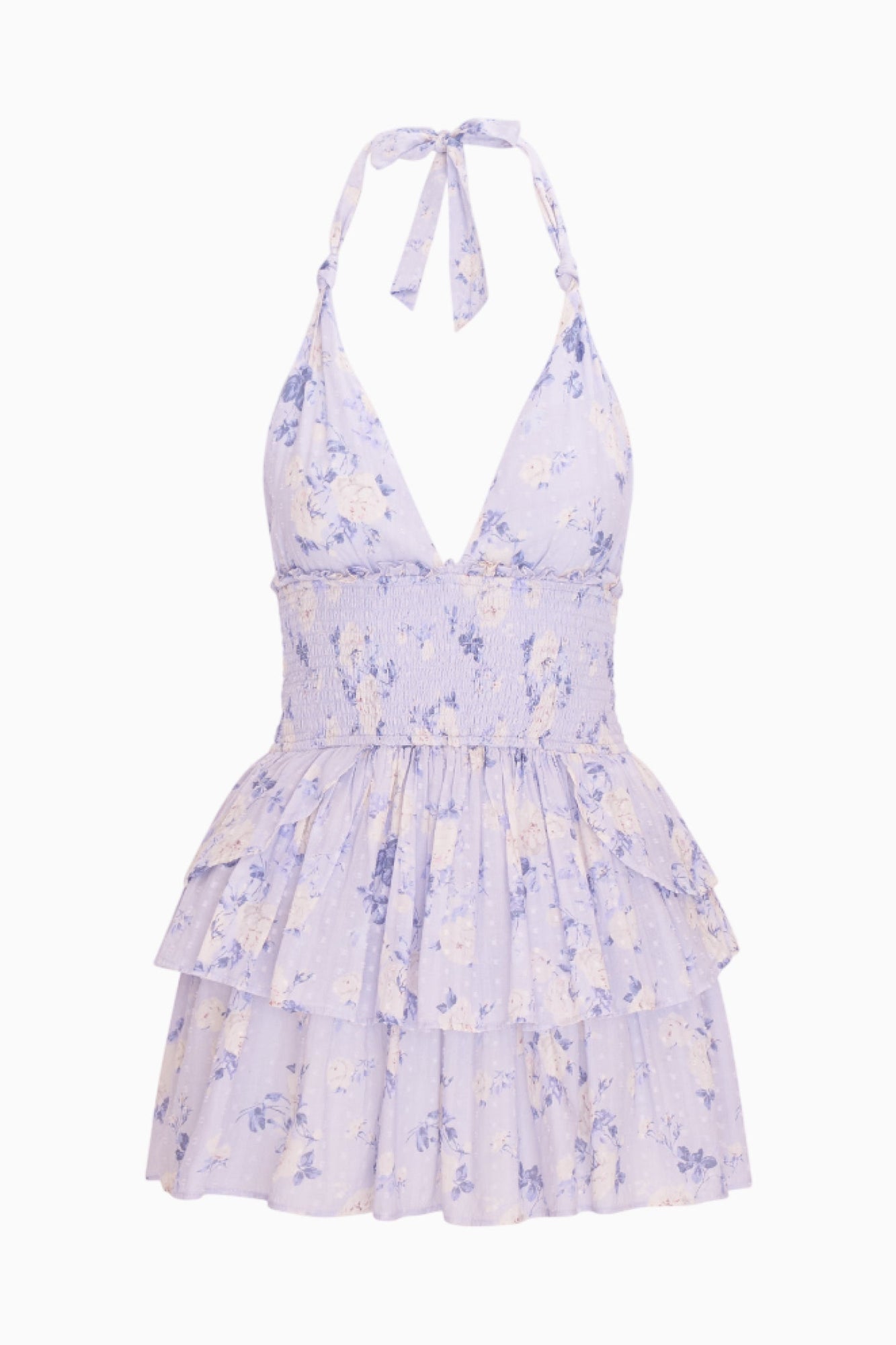 Deanna Upcycled Heirloom Print Dress | Whisper Blue