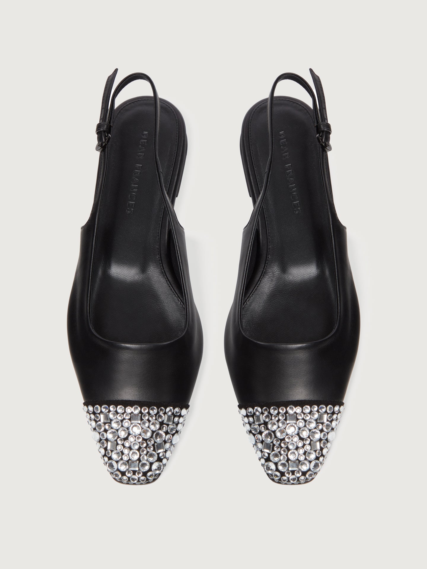 Tia w/ Crystals Slingback | Black W/ Crystals