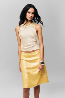 Womens | Regine Cowl Neck Top | Honey Butter