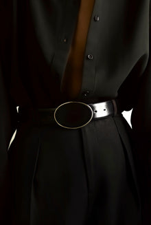 Flint Belt | Black & Silver