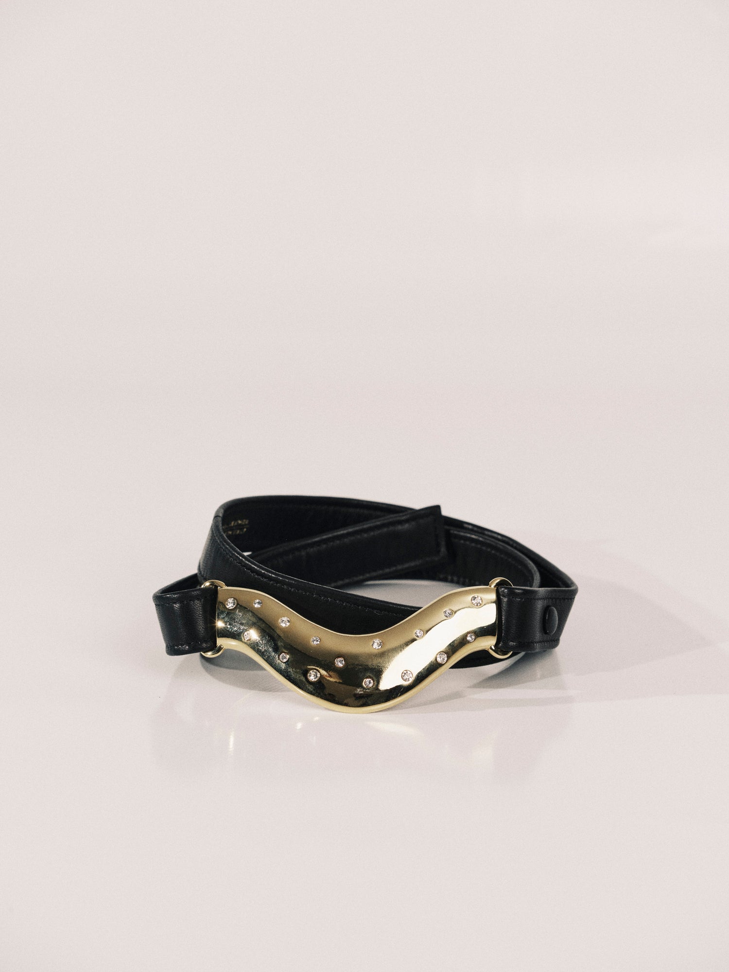 Brancusi Crystal Belt | Black Gold & Crystal