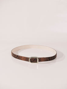 Mija Belt | Brown Python & Pale Gold